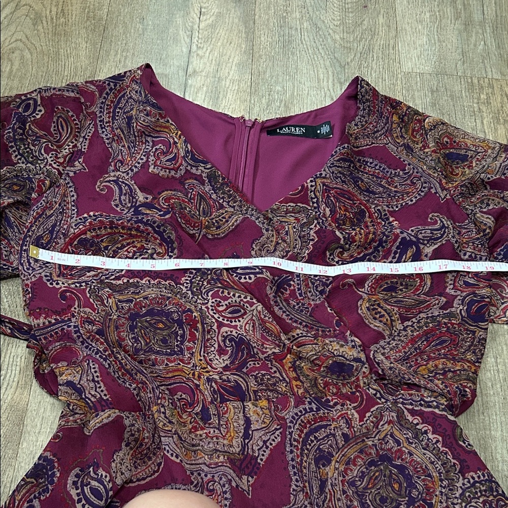 Ralph Lauren Paisley  Dress in Rich Purple - Picture 6 of 9